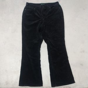 Ralph Lauren LAUREN JEANS CO Black Corduroy Soft Velvet Pants
